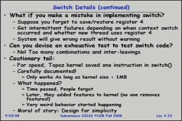 Lecture: Thread Dispatching 