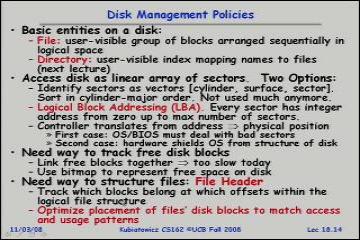 Lecture: Queueing Theory, Filesystems 