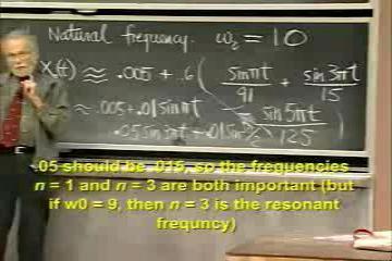 Lecture: Finding Particular Solutions via Fourier Series; Resonant Terms