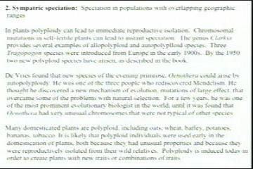 Lecture: Speciation