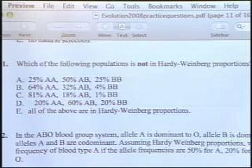 Lecture: Evolution Review Session