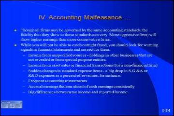 Lecture: Accounting Fraud
