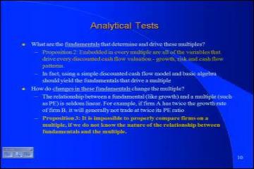 Lecture: Analysis and Application of the PE Ratio