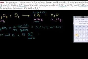 Lecture: Example of Finding Reactant Emperical Formula 